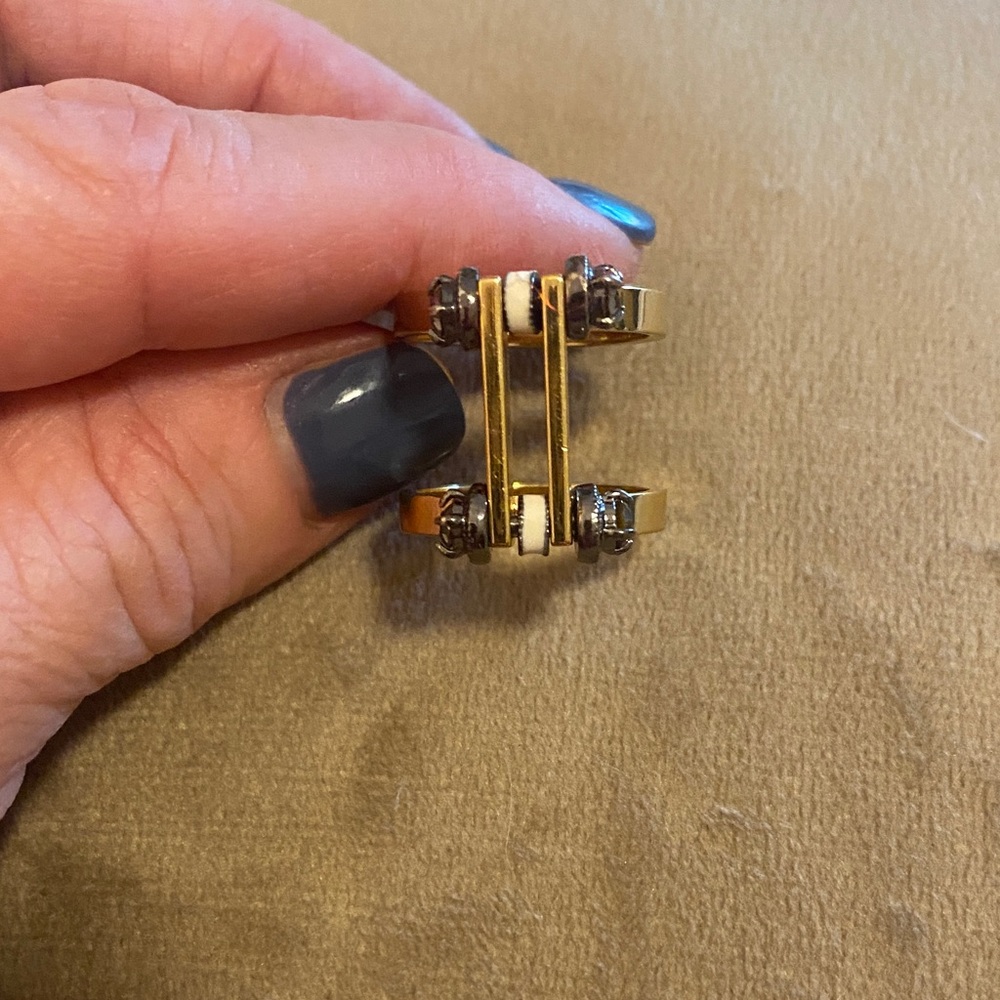 J Crew Gold and Silver Women's Ring size 7